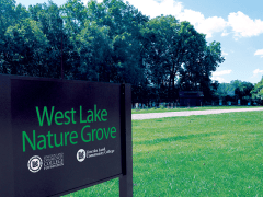 Sign for West Lake Nature Grove