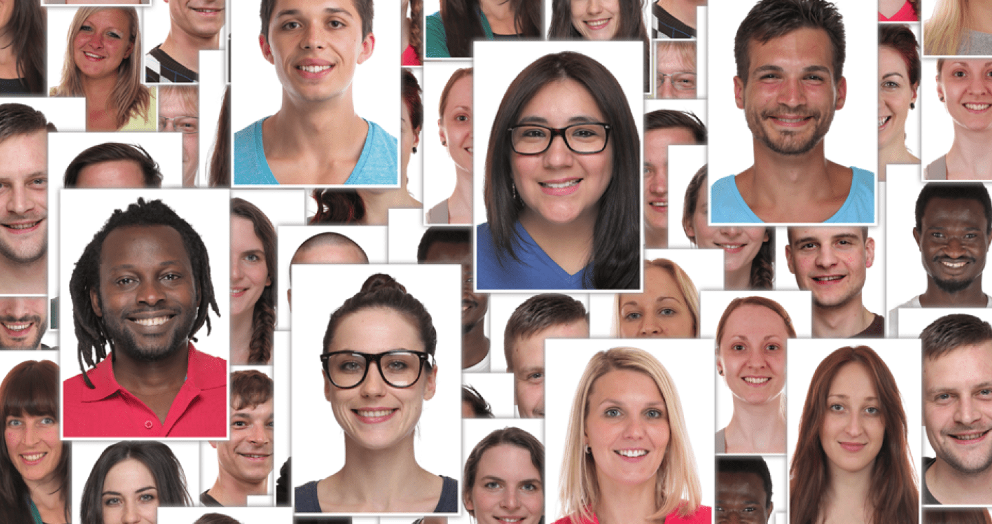 Collage of dozens of student faces
